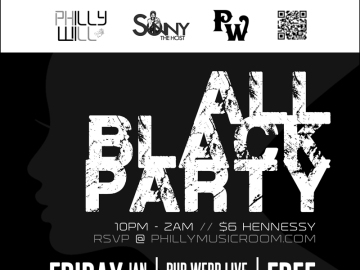 ALL BLACK PARTY featuring DJ PHILLY WILL at Pub Webb Live